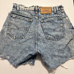 VINTAGE LEVI'S Orange Tab Acid Wash High Rise Cutoff Shorts